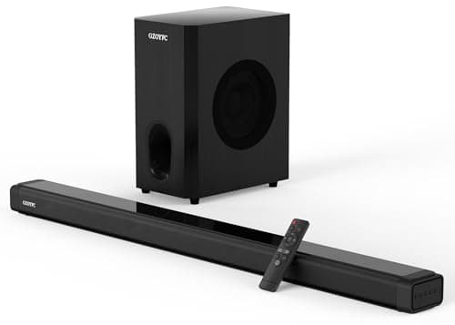 GZOYFC 3.1 Sound Bar with Subwoofer, 160W Sound Bar for Smart TV, 5.0 Bluetooth Soundbar for TV,with Bass Reflex Speaker,HDMI-ARC/Optical/AUX Connection,Easy Setup, Home Office use with Clear Sound