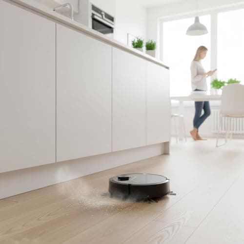 Robot Vacuum Cleaner, Powerful Suction Quiet Robotic Vacuum Cleaner Cleans Hard Floors to Low Pile Carpets Ideal for Pet Hair 7
