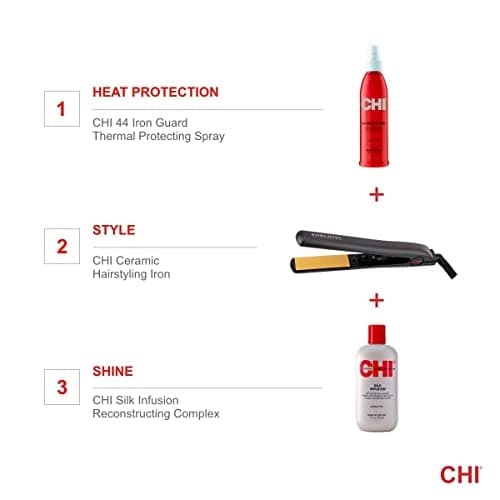 CHI Original 1" Ceramic Hair Straightener Flat Iron for Hair Styling, Advanced Ceramic Technology for Frizz-Free Smooth Shine,Floating Plates for Easy Glide, Analog On/Off Switch,Salon-Quality Results 8