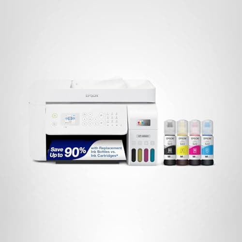 Epson EcoTank ET-4800 Wireless All-in-One Cartridge-Free Supertank Printer with Scanner, Copier, Fax, ADF and Ethernet – Ideal-for Your Home Office, White 8