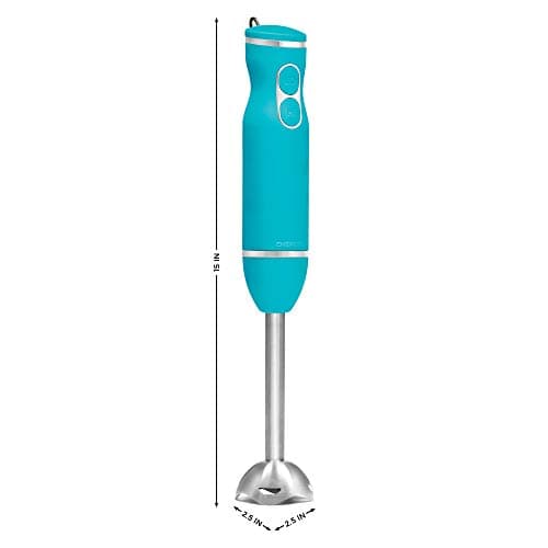 Chefman Immersion Stick Hand Blender with Stainless Steel Blades, Powerful Electric Ice Crushing 2-Speed Control Handheld Food Mixer, Purees, Smoothies, Shakes, Sauces & Soups, Sky Blue 7