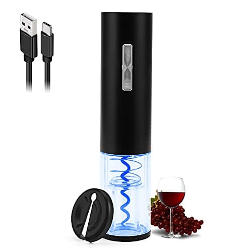 COKUNST Electric Wine Opener, Rechargeable Automatic Wine Corkscrew Bottle Opener With Foil Cutter, Type-C Charging Wine Openers With LED Light For Home Party Restaurant Wedding Gifts