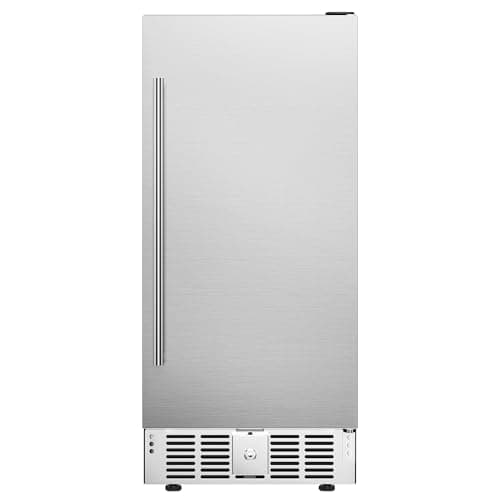 Icyglee 15 Inch Beverage Cooler Under Counter Built-in Beverage Refrigerator,127 Cans Mini Fridge with Glass Removable Shelves for Drink Beer Soda Wine Water