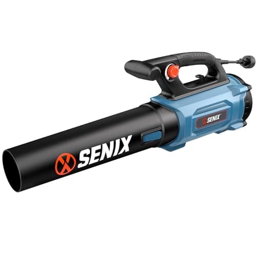 SENIX 12 AMP Handheld Electric Leaf Blower, Up to 700 CFM and 110 MPH, Variable Speed, Lightweight, 120v (BLAE12-M)