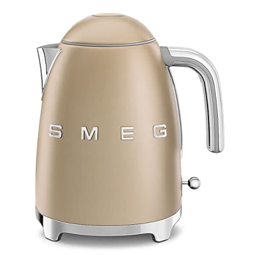 SMEG 50's Retro Style 7 Cup Electric Water Kettle with Automatic Shutoff, Removable Base, and Water Indicator, KLF03CHMUS, Matte Campagne