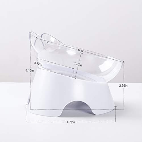 MILIFUN Anti Spill Tilted Cat Food Bowls, Whisker Fatigue Elevated Bowls Set for Cat and Puppy, Pet Bowl Holds About 1 Cup of Pet Food 5