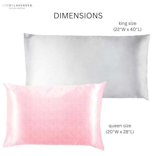 Lemon Lavender Luxe Silky Satin Patterned Pillowcase for Skin and Hair 20" X 28": Elevate Your Beauty Sleep and Hair Care Routine - Cat Nap (Queen) 5