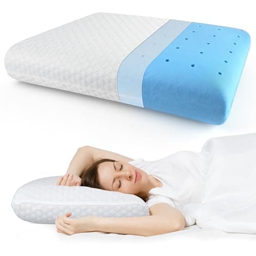 inight Memory Foam Pillows, for Sleeping, Soft Tex Pillow, Bed Pillows for Back Sleepers & Side Sleepers - 1 Pack Standard Size, 5 Inches Loft
