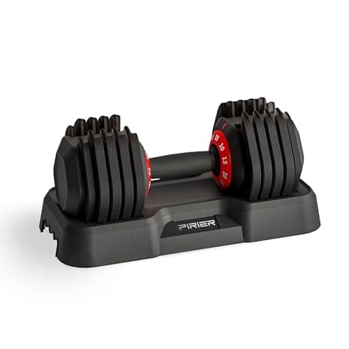 Adjustable Dumbbell 55LB - 10 Weight Options, Anti-Slip Metal Handle, Perfect for Home Gym Exercise