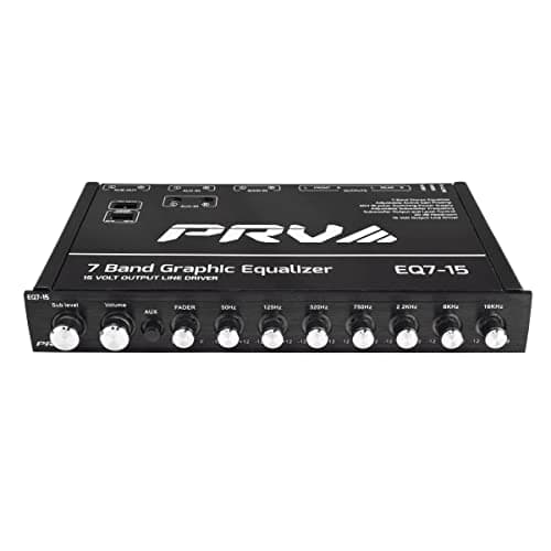 PRV AUDIO EQ7-15 7 Band Graphic Equalizer 15 Volt RCA Line-Level Output with Fader and Subwoofer Level Control for Car Audio 5