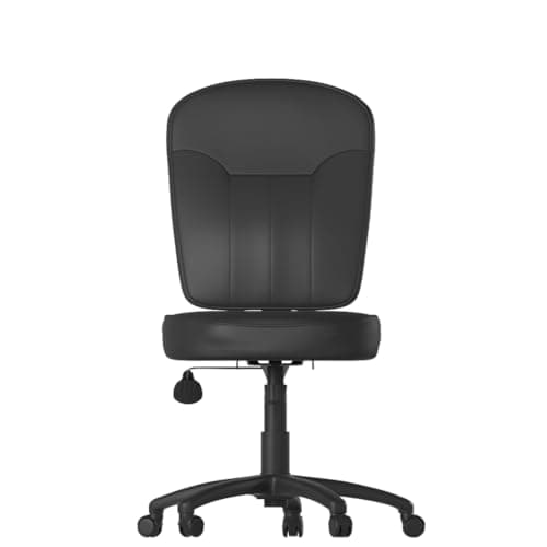 Boss Office Products Leather Adjustable Task Chair Without Arms, Black, B563 6