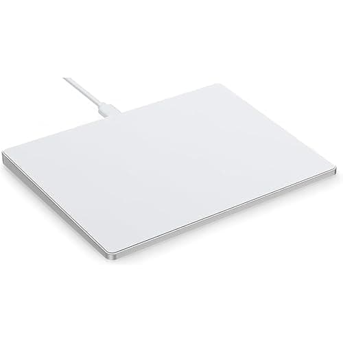 Wired touchpad supports multi gesture control, Aluminum alloy casing and glass panel Trackpad Mouse with Multi-Touch Navigation for Windows 10/11/Linux/fedora 43 Laptop PC Notebook Computer (silver)