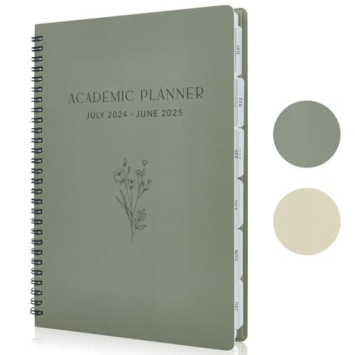 Beautiful 2024-2025 Academic Planner - A 7" x 10" Daily Planner for Women or Men with Weekly & Monthly Spreads For The 24-25 School Year - Runs From July 2024 - June 2025