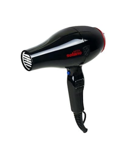 Solano Moda Fast Drying 2-Speed Ionic Hair Dryer -1750 Watt + Internal Silencer + Far Infrared Heat - Smoothing Without Sacrificing Body or Bounce - Italian-Made