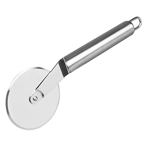 Stainless Steel 4-Inch Pizza Cutter, Heavy Stainless Steel Large Pizza Cutter, Premium Kitchen Pizza Slicer with Good Grips Handle Super Sharp,Easy to Clean and Dishwasher Safe