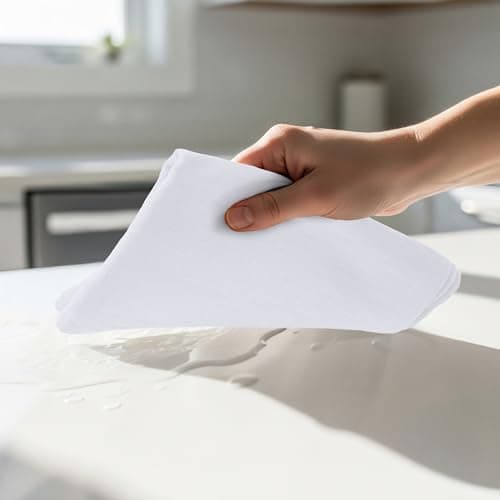 Utopia Kitchen White Flour Sack Towels [12 Pack - 28 x 28 Inch] 100% Cotton Tea Towels for Cleaning & Drying - Highly Absorbent Kitchen Dish Cloth 6