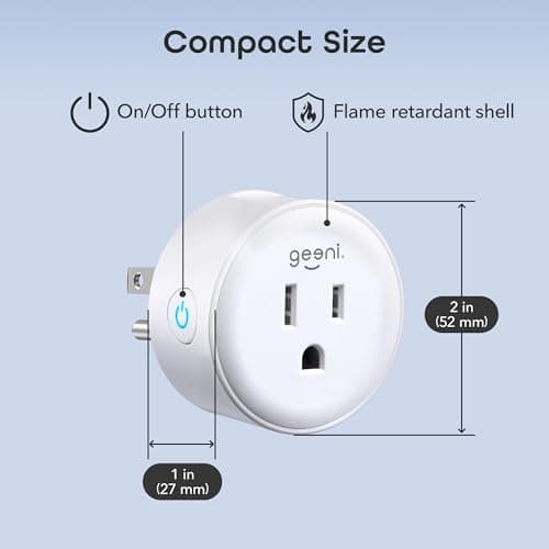 Geeni Dot Smart Plug with 2.4GHz WiFi Connectivity – 2-Pack Compact, Fire-Resistant Smart Outlet Plugs with Schedule & Timer – No Hub Needed, Supports Alexa & Google 9