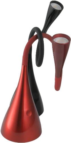 Newhouse Lighting NHGS-LED-RD Red Flexible Touch Sensor Switch Energy-Efficient LED Goose Neck Desk Lamp in 3000K Warm White Color Temperature with USB 2.1A Charging Port 2