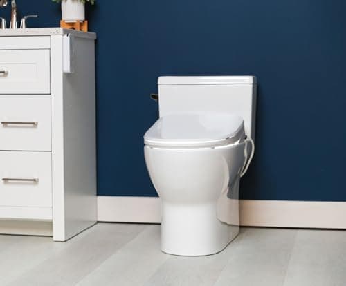 ALPHA BIDET UX Pearl Bidet Toilet Seat in Elongated White | Ultra Low Profile | Endless Warm Water | Arced Stainless Steel Nozzle | LED Nightlight | Dryer | Deodorizer | 3 Year Warranty 5