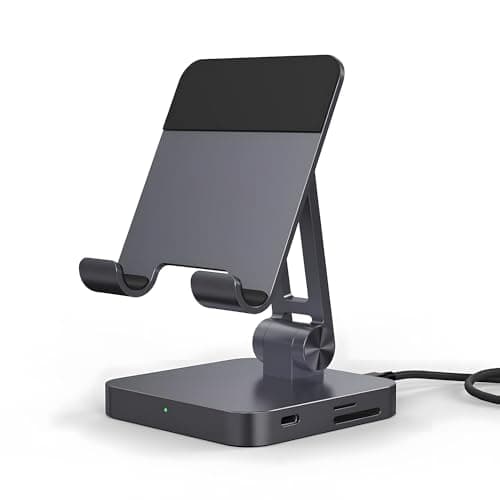 7-in-1 USB C Hub Charging Stand with 100W PD & 4K HDMI - Portable Docking Station for MacBook Pro, iPad Pro, Laptops, 2 USB 3.0, SD/TF Card Reader, Audio Jack