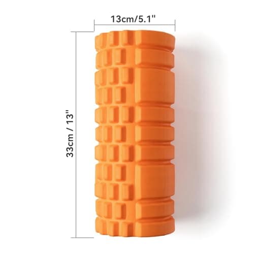 Krightlink Foam Roller High Density 13" Patented Exercise Roller for Deep Tissue Muscle Massage, Muscle Massage and Myofascial Trigger Point Release, Relieves Muscle Pain, Improves Mobility (Orange) 6