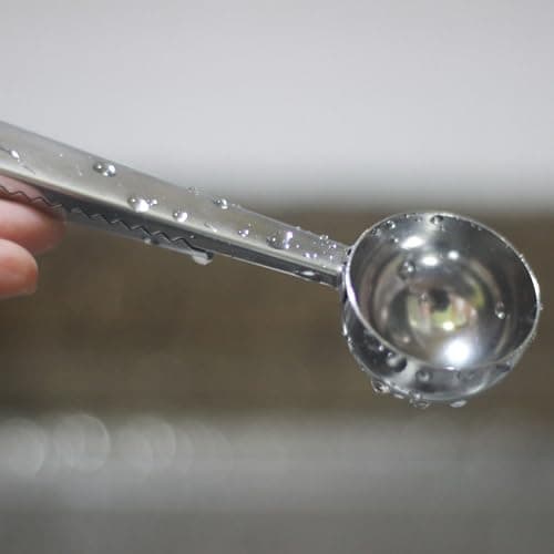 Stainless Steel Coffee Scoop with Clip – 2-in-1 Coffee Measuring Spoon (1 Tbsp) for Ground Coffee, Tea, Beans，Protein – Rustproof, Dishwasher Safe, Bag Sealer for Freshness (1) 6