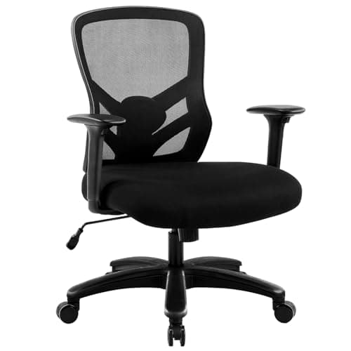 YFO Big and Tall Office Chair 500LBS - Computer Desk Chair with Adjustable Lumbar Support, Heavy Duty Ergonomic Mesh with 360 Rotation 4D Arm and Extra Wide Comfty Seat, Quiet Wheels for Adults 8