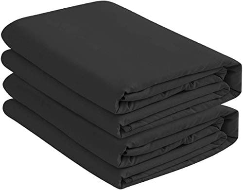 Knit Jersey Cotton Rich 2 Twin XL Fitted Bed Sheets (2-Pk) Twin Extra Long, 15 Deep Pocket, 39 x 80 Great for Dorm Room, Hospital and Split King Dual King Dual Adjustable Beds (Melange Black)