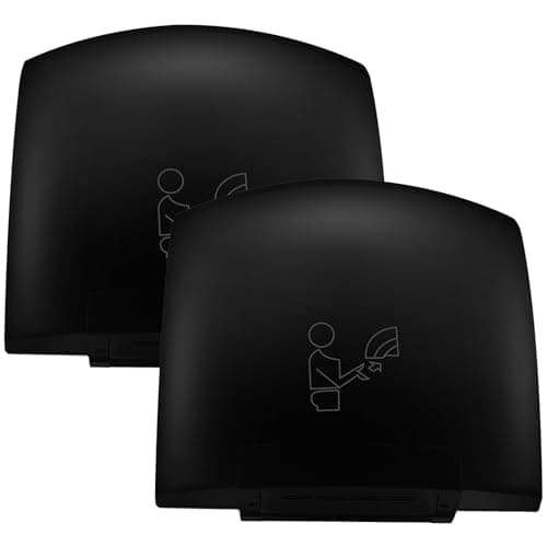 Rossesay 2 Pcs Electric Hand Dryer Commercial Compact Air Wiper Automatic Hand Air Dryer for Dry Machine Wall Business Home Household Restroom Office Mall, 110v,1200W (Black)