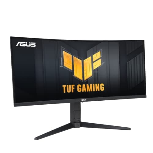 ASUS TUF Gaming 34” Ultra-Wide Curved HDR Monitor (VG34VQEL1A) - 21:9, UWQHD (3440 x 1440), 100Hz, Extreme Low Motion Blur, FreeSync, 1ms, DisplayPort, HDMI, USB, Tripod Socket, Height Adjustable 9