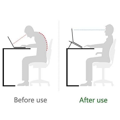 Brezze Letter Laptop Stand for Desk Stable Foldable Adjustable Multi-Angle Computer Desktop Holder Ventilated Lapdesks Riser for Mackbook, Lenovo, Dell, iPad, HP - Within 17' (Pink) 5