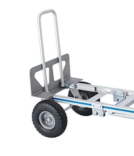 SHZOND 3 in 1 Convertible Hand Truck Dolly, Heavy-Duty Aluminum Hand Truck, 1000 lb Platform / 660 lb Upright Capacity Utility Cart with 10″ Pneumatic Wheels for Warehouse, Factory, Construction 8