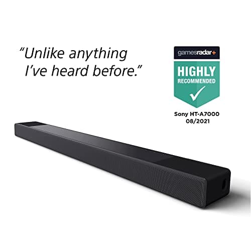 Sony HT-A7000 7.1.2ch 500W Dolby Atmos Sound Bar Surround Sound Home Theater with DTS:X and 360 Spatial Sound Mapping, works with Alexa and Google Assistant,Black 6