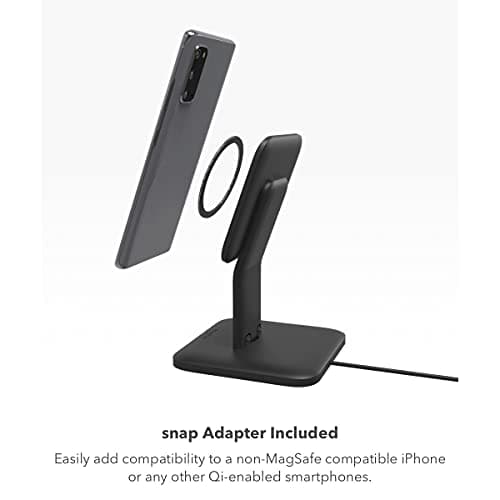 Mophie - 15W Wireless Charging Stand Compatible with snap and MagSafe for Smartphones, iPhone, Google Pixel, Samsung Galaxy, Qi-Enabled Devices 6