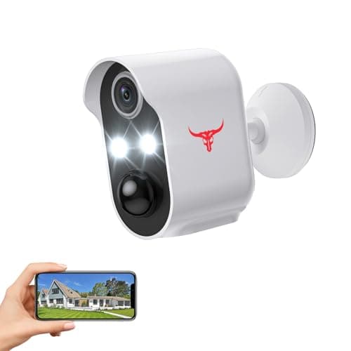 Outdoor Security Camera, Battery Powered Wireless Camera, Cloud Storage Sold Seperately, Color Night Vision, 2-Way Audio, Smart AI Motion Detection, 2.4G WiFi (2 Lights)