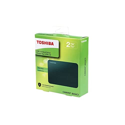 Toshiba Canvio Basics 2TB Portable External Hard Drive USB 3.0, Black - HDTB420XK3AA 5