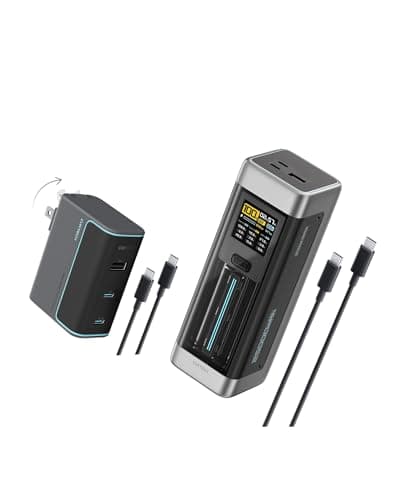 CUKTECH NO.20 140W 25000mAh Power Bank+ 100W USB C 3-Port Charger Combo, Multi-Device Fast Charging, Portable Laptop Charger for MacBook Pro/Air, iPhone 16/15/Pro, Samsung Galaxy, Pixel, and More