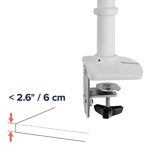 Ergotron – LX Monitor Arm, Single Monitor Desk Mount – fits Flat Curved Ultrawide Computer Monitors up to 34 Inches, 7 to 25 lbs, VESA 75x75mm or 100x100mm – White 9