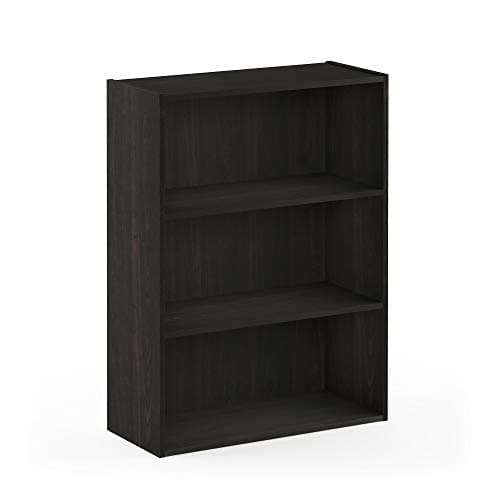 Furinno PASIR Book Shelf, 3-Tier Bookshelf, Storage Shelves Bookcase, 9.7 x 23.7 x 31.5, for Living Room, Bedroom, Home Office, Espresso 7