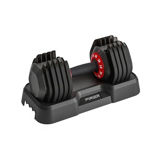 Adjustable Dumbbell 55LB Single Dumbbell Weight, 10-in-1 Weight Dumbbell with Anti-Slip Metal Handle