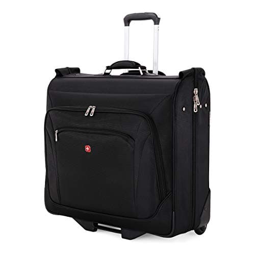 SwissGear 7895 Premium Rolling Garment Bag, Bonus Hanging Feature, Men's and Women's, 24-Inch Luggage - Black