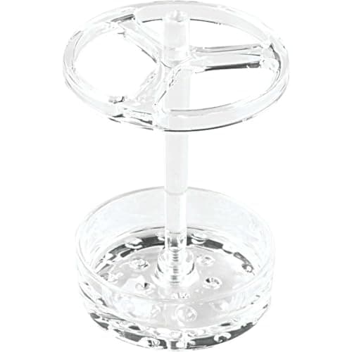 iDesign Toothbrush Holder for Normal to Large Toothbrushes, Spin Brushes, and Toothpaste, The Eva Collection - 3.75" x 3.75" x 5.75", Clear 5