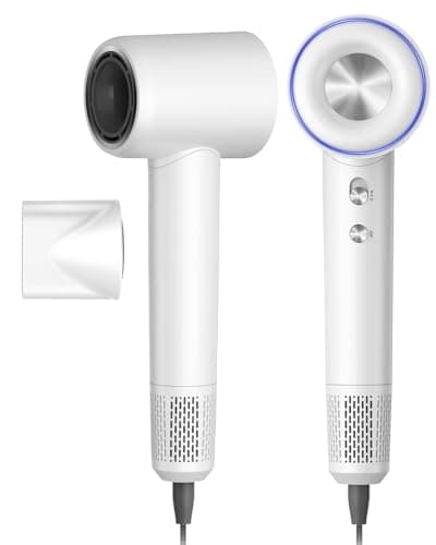 Coolpub High Speed Hair Dryer,150000 RPM Brushless Motor Professional Blow Dryer for Fast Drying,500M Negative Ions Ionic with Magnetic Blow Air Nozzle,Control Quiet Noise, Lightweight for Travel