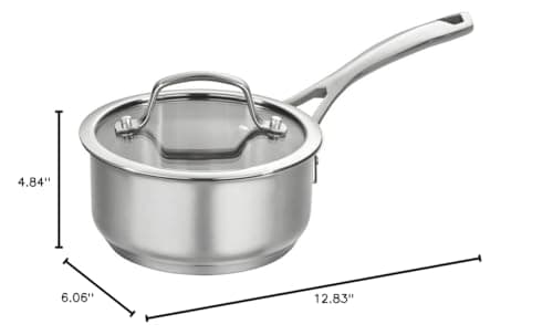 CUISINART 9519-14 Forever Stainless Collection Saucepan and Lid, 1 Qt, Stainless Steel 5