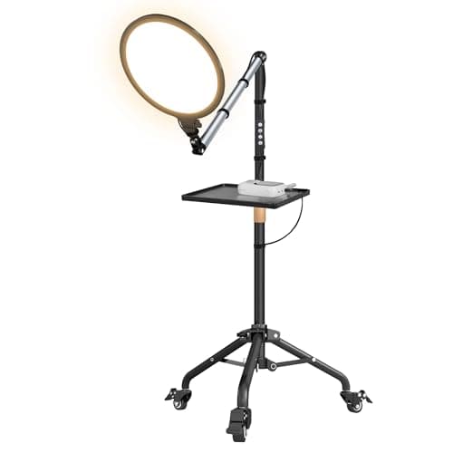 10” Ring Light, 76" Overhead Fill Light with Moveable Stand & Flexible Arm