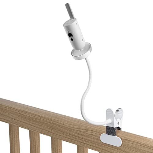 Koroao Clip Clamp Mount for Philips Avent Connected SCD973/37 /SCD923/26 /SCD921/26 Baby Monitor (White)