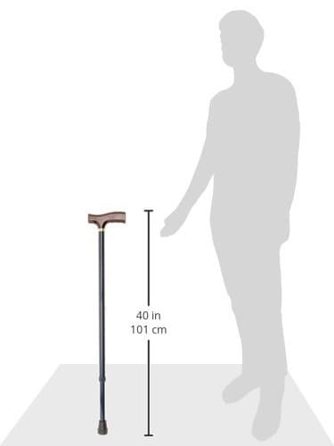 DMI Lightweight Aluminum Adjustable Walking Cane with Derby-Top Handle for Men and Women, Blue Ice 8