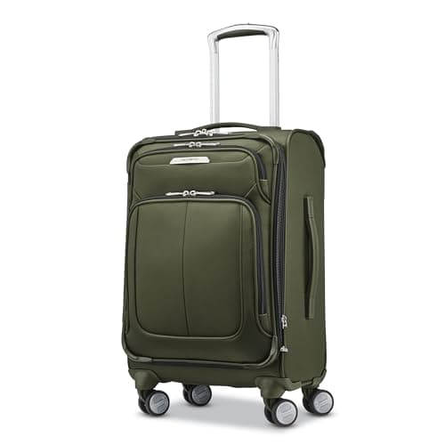 Samsonite Solyte DLX Softside Expandable Luggage with Spinner Wheels, Cedar Green, Carry-On 20-Inch