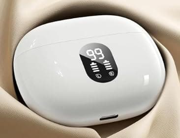 wyness Wireless Earbuds Bluetooth 5.3 Ear Buds, Hi-Fi Stereo Bass Ear Buds with 48H Playtime & LED Display, Lightweight in-Ear Headphones with Mic, IPX7 Waterproof, Touch Control for iPhone & Android