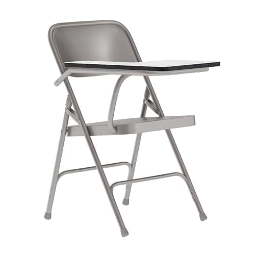 Flash Furniture Ralph Premium Steel Folding Chair with Right Handed Tablet Arm